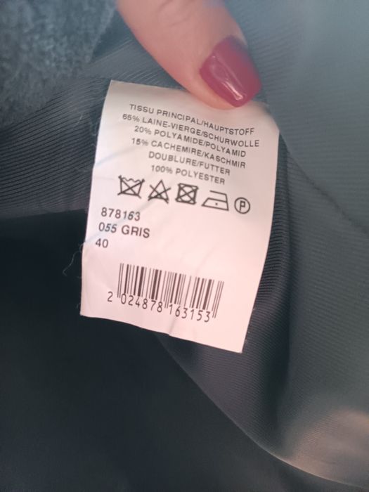 Sobretudo de caxemira e lã