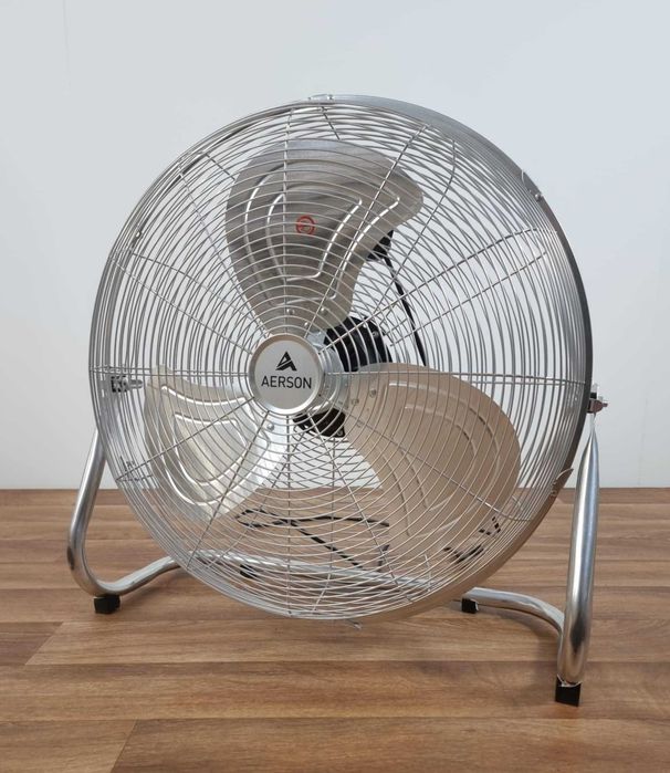 Wentylator podłogowy AERSON 50 cm chromowany wiatrak 140 W regulacja