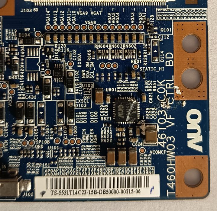 Logika t-con 46T03 C0K T460HW03 + taśma tv LG 42LV385S