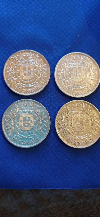 Moedas 50 centavos Prata 1912/13/14/16