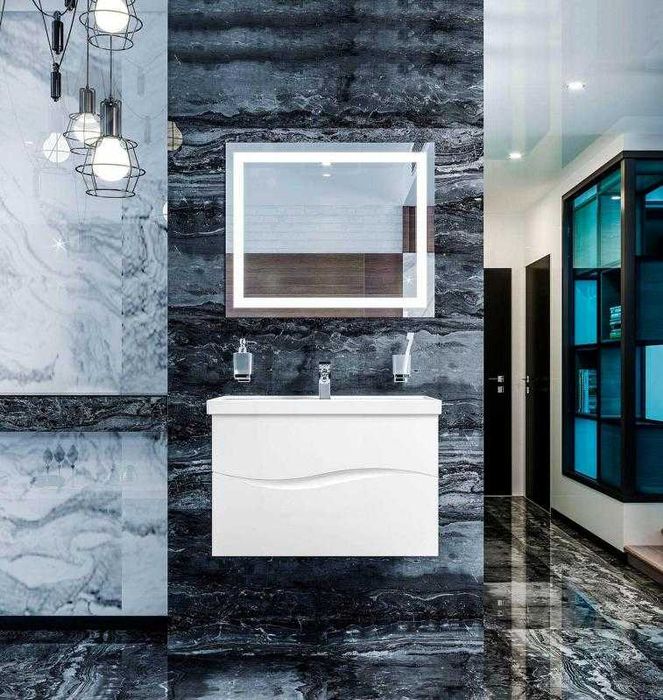 Тумба підвісна Aqua Rodos Альфа з умивальником ELITE 80 -ПОВНІСТЮ НОВА