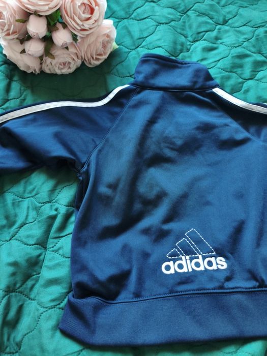 Granatowa bluza kurtka adidas 92