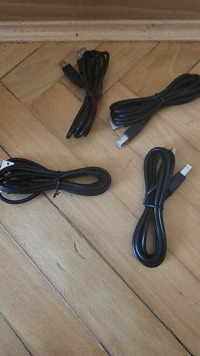 4 sztuki NOWE przewody do drukarki typu USB A USB B USBA USBB 120 cm