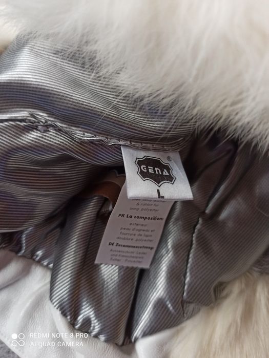 Nowa Czapka uszatka skóra futerko naturalne L