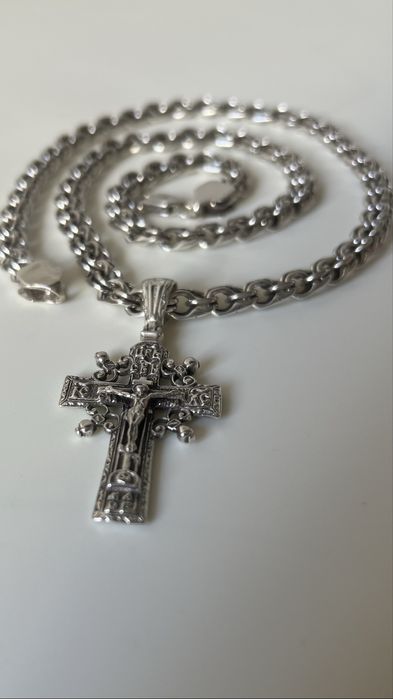 Продам  80 грам ланцюг/цепочка з хрестом срібло 925