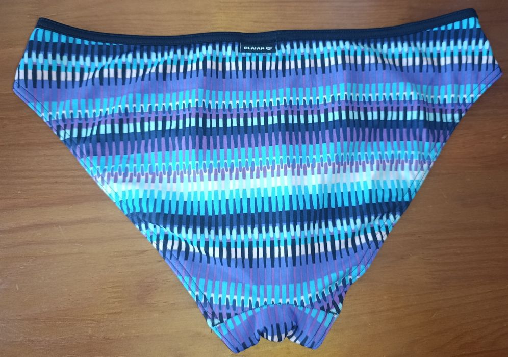 Cueca de Biquíni em tons de azul- Modelo Tradicional- Decatlon(Olain)