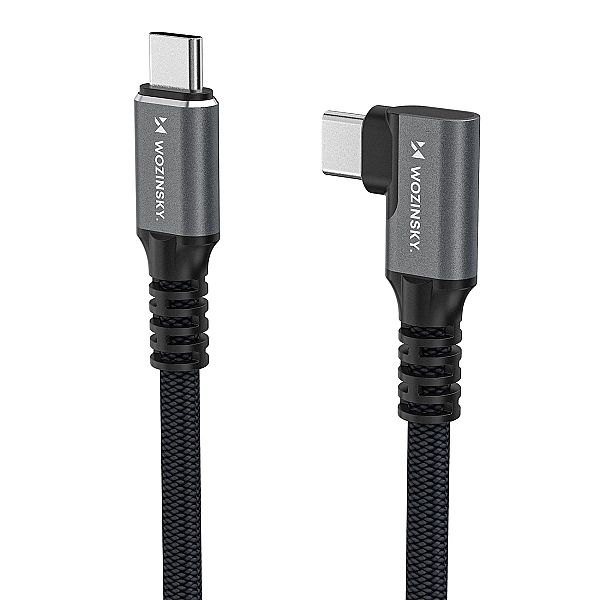 Kabel kątowy Wozinsky WPS2-UY41S USB-C Thunderbolt 4/240W 2m - czarny
