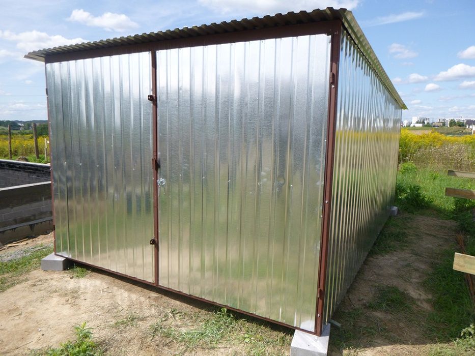 Garaż blaszany 3x5 m Ocynkowany Garaż Blaszak Wzmocniony Garaże blaszane 3x5 3x6 4x5 4x6 6x5 6x6 PRODUCENT