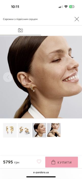 Сережки Pandora оригінал