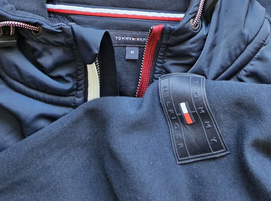 Tommy Hilfiger nowa kurtka/bluza męska z kapturem ocirplana r. M