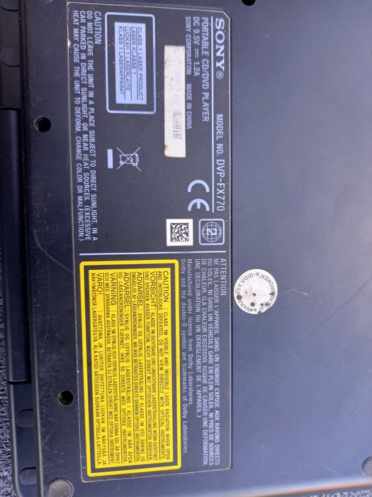 Przenośny odtwarzacz DVD SONY DVP FX 770
