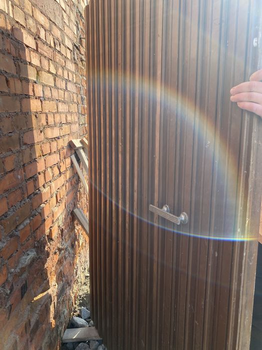 Ворота утепленные для гаража склада металл пенопласт Х2 204.5х125.5 см