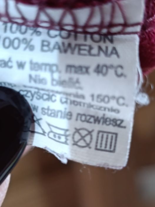 Bluzeczka bordowa rozm M wymiary na fotkach. 100 % bawełna