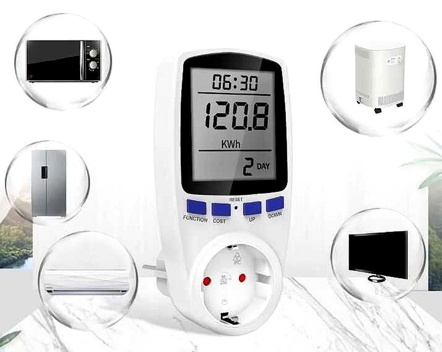 Ватметр, 320гр. Вольт-ампер метр 16А, 3500Вт. Новий.
Точно вимірює нав