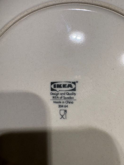 3 piękne beżowe talerze ceramiczne IKEA 25 cm
