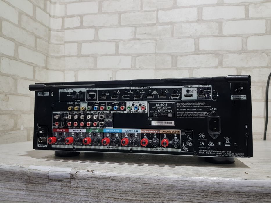 7.2 AV ресивер DENON AVR X2500, *7x150 Вт, Wi-Fi, BТ,HEOS,Alexa,Atmos