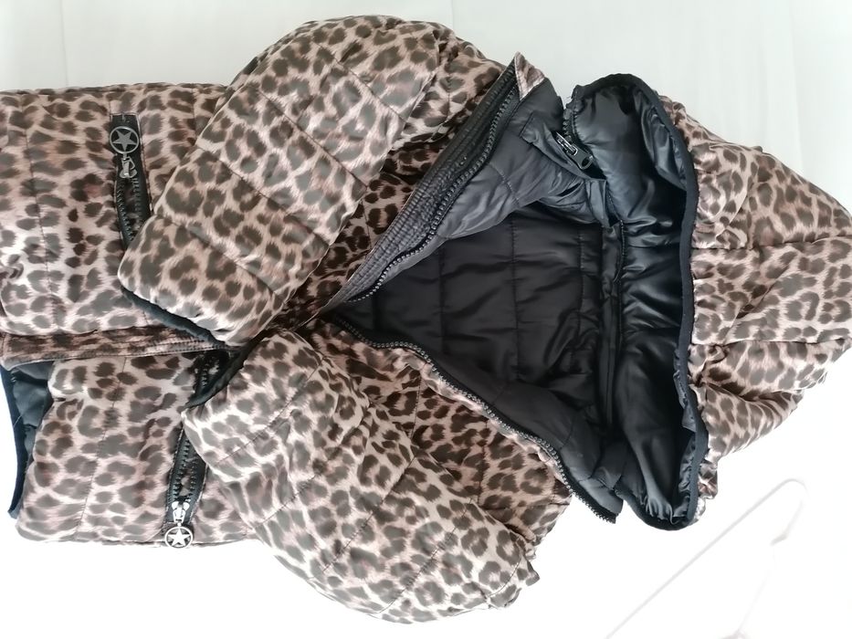 Casaco penas menina, reversível