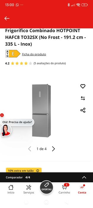 Frigorífico combinado hotpoint