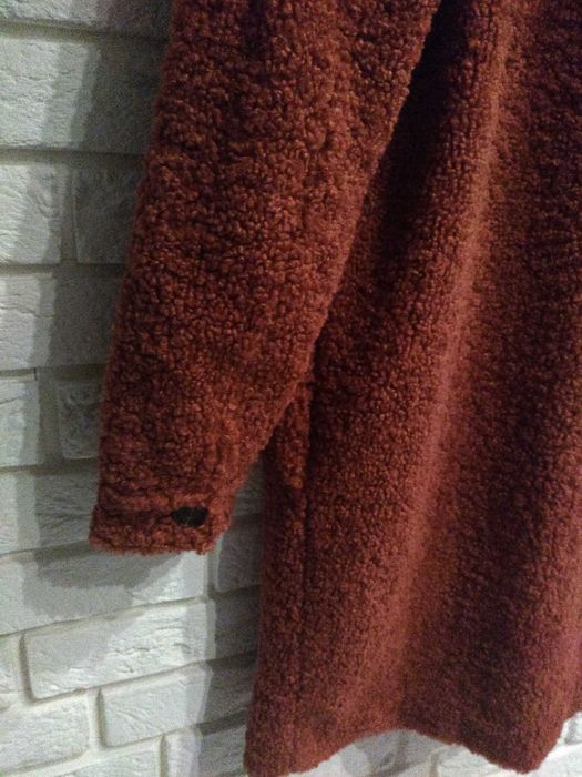 Płaszcz typu baranek sztuczne futro oversize rozmiar M