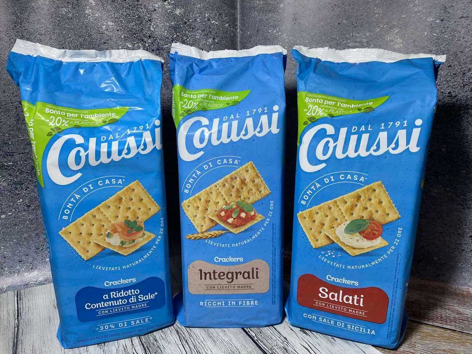 Крекери Colussi , 3 види 500 г