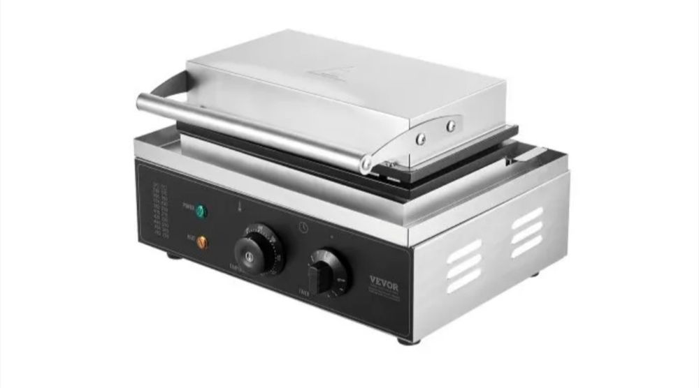Máquina de Waffles Comercial VEVOR, 10 Unidades, Retangular, 1550W