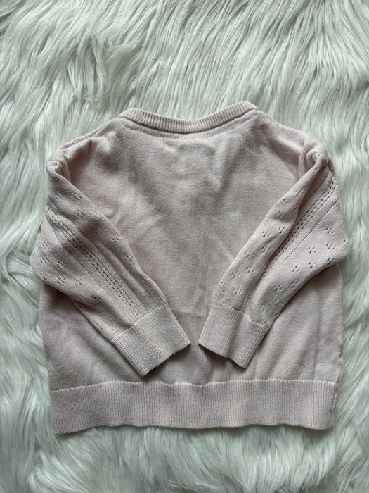 Sweter niemowlęcy pudrowy róż 68 H&M