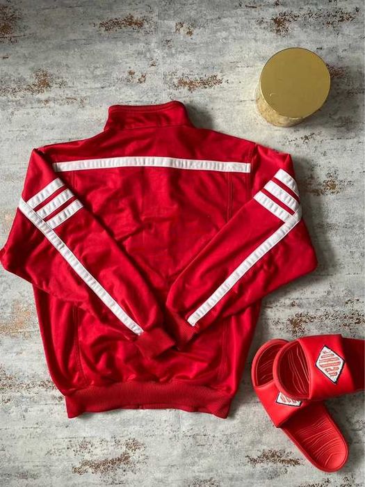 Bluza adidas vintage oldschool czerwona y2k r S Olsztyn • OLX.pl