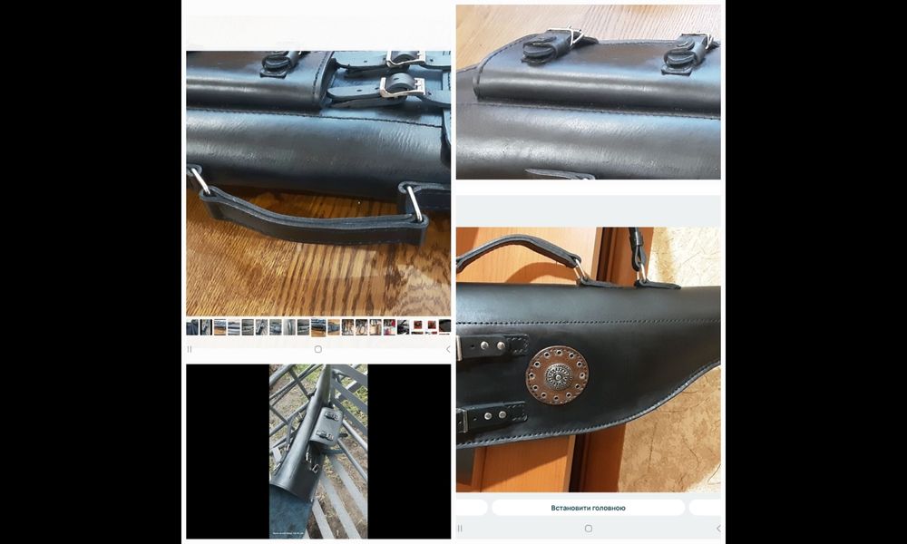 Чехол для ружья кожений.Патронташ.