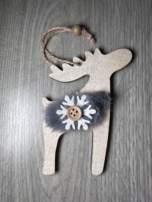 Enfeite Rena Natal madeira