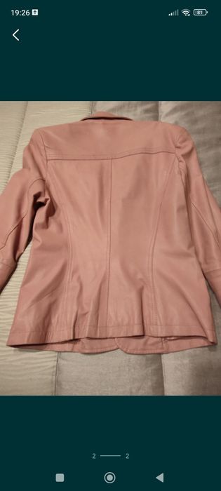 Blazer em pele Stradivarius XS