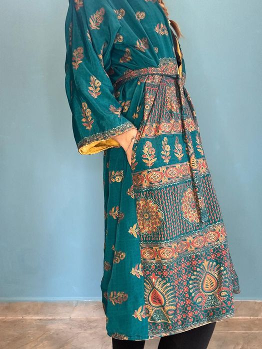 Płaszcz kimono narzutka boho Indie