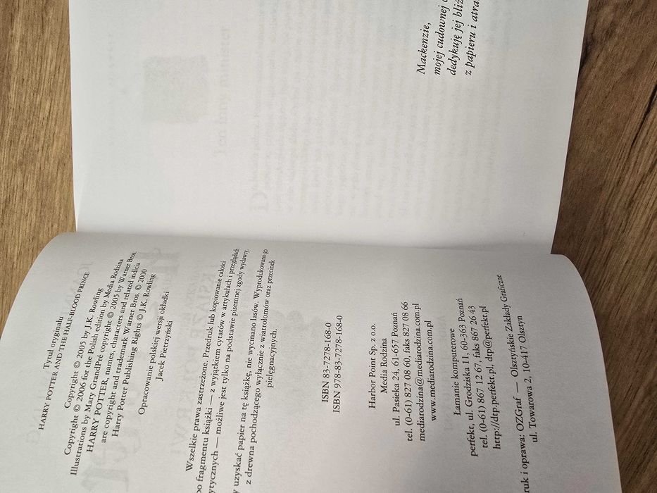 Harry Potter I Książe Półkrwi pierwsze wydanie stare twarda oprawa