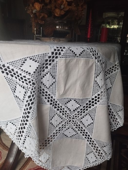 Toalha em linho caseiro