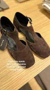 Замшеві туфлі Massimo Dutti_колір шоколад