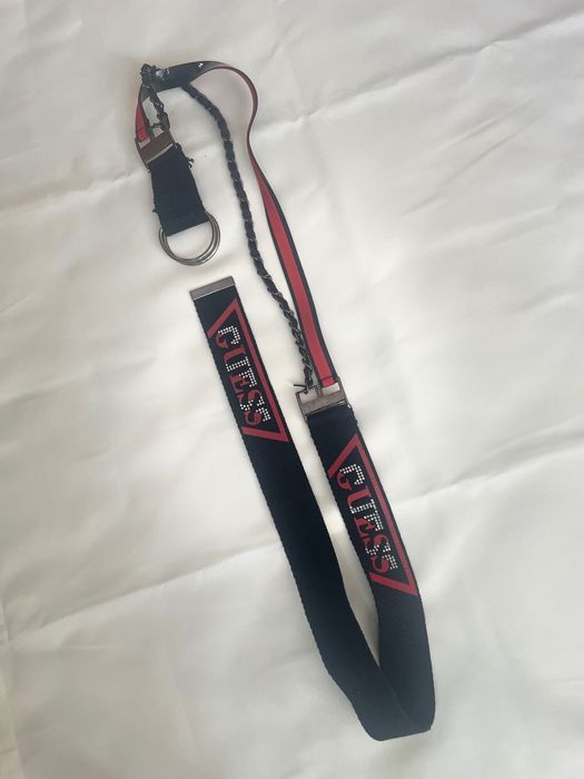 Pasek damski /tkanina, metal, ekoskóra/