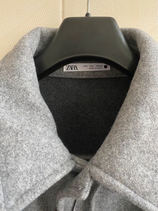 Camisa Cinzenta Zara Mulher