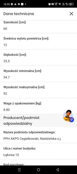 Okap Kuchenny Akpo