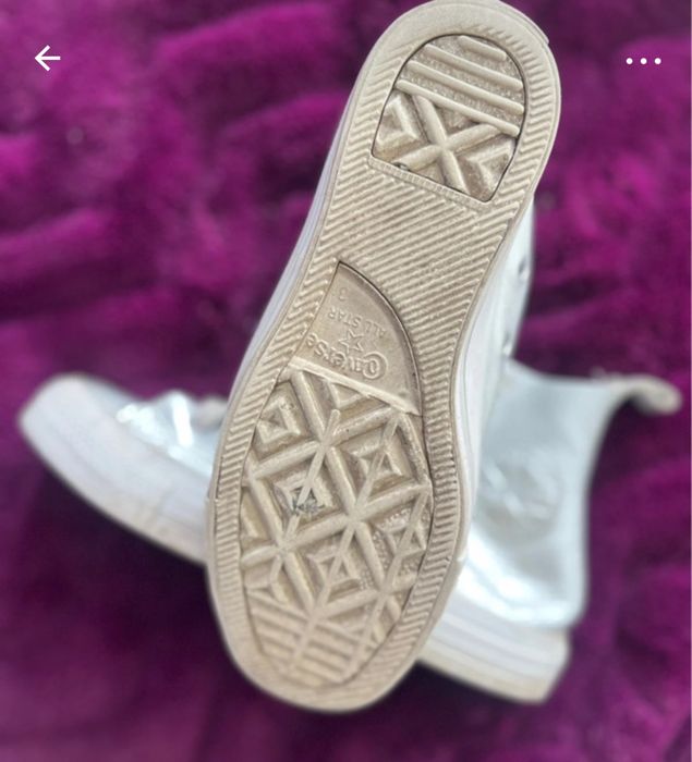 Trampki converse 35 srebrne wysokie