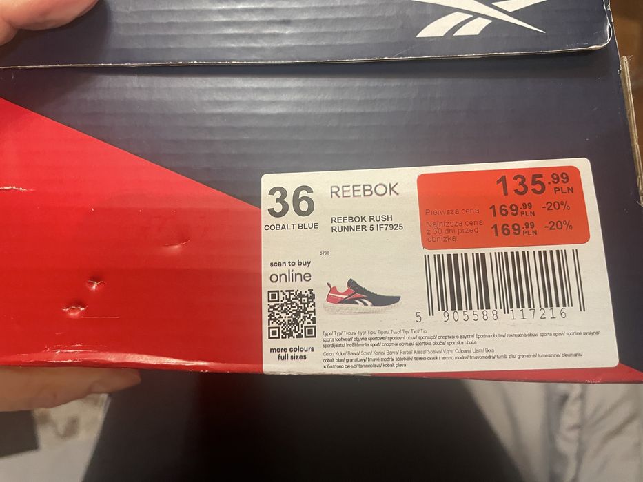 Buty Reebok Rush Runner 36