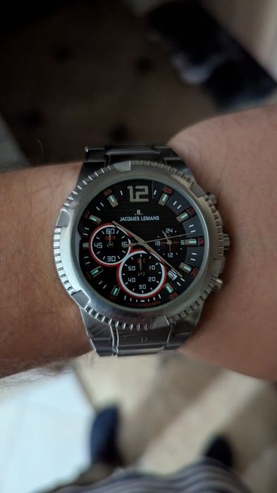 Часы Jacques lemans 1-1455 chronograph, годинник хронограф