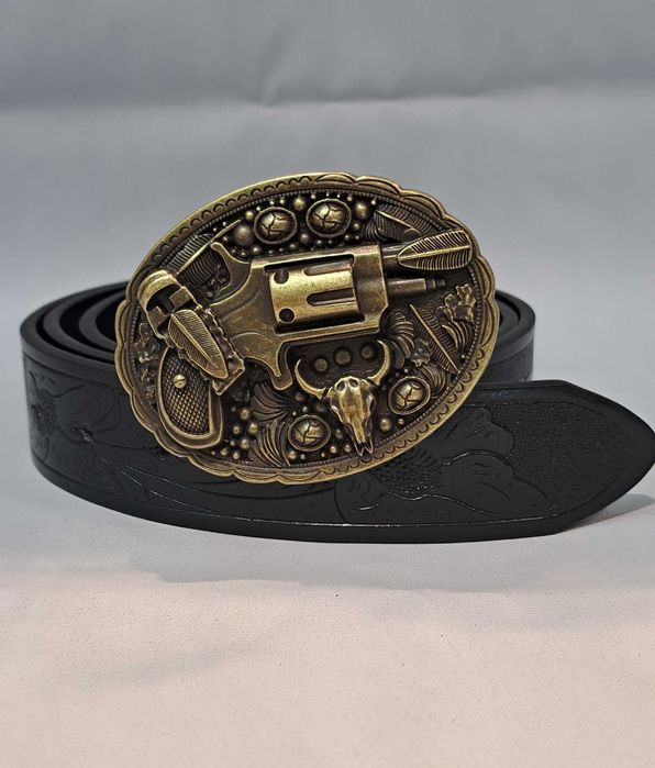 Pasek do spodni z klamrą krytą Rewolwer