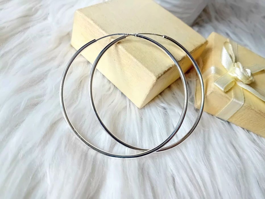 Nowe srebrne próby 925 kolczyki koła