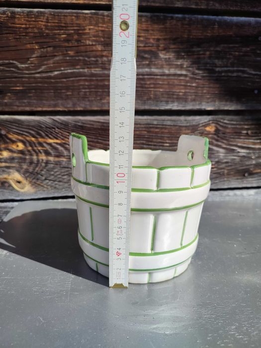 Ceramiczna Włoska osłonka / doniczka - vintage - design Z24