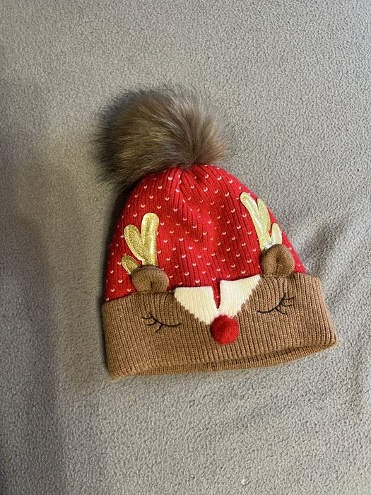 Шапка оленятко на зиму