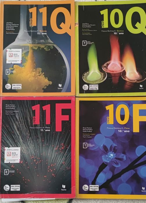 Livros física e química 10 e 11