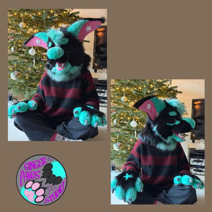 Furry fursuit furry head dino msaka theriqn