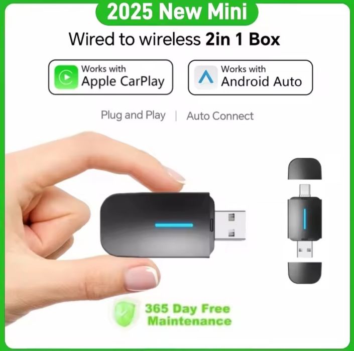 Adapter android auto car play dual USB