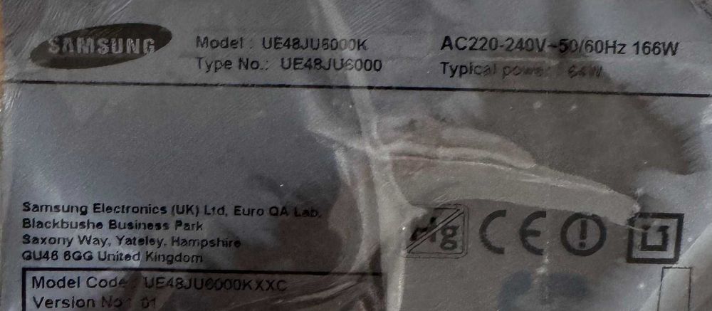 UE48JU6000KXXC Partes de televisao