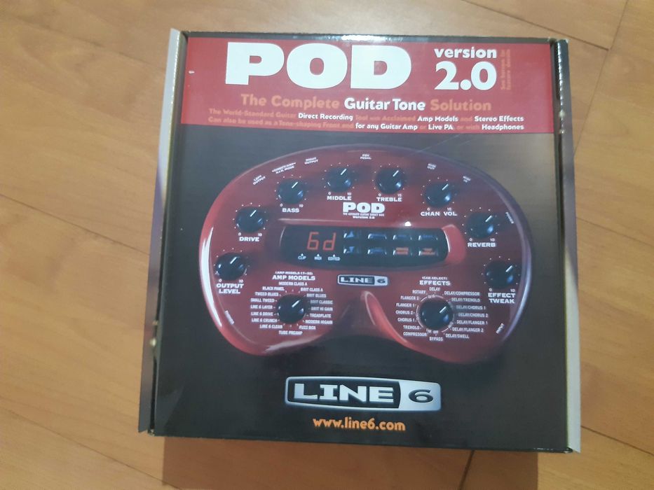 Processador guitarra Line 6 POD 2.0 (firmware Ver 2.54) nunca usado