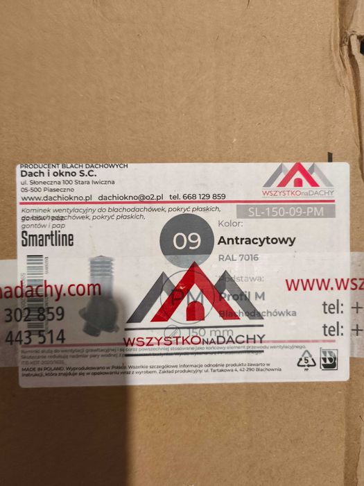 Kominek wentylacyjny 150 Tigra 7016 SL-150-09-PM-